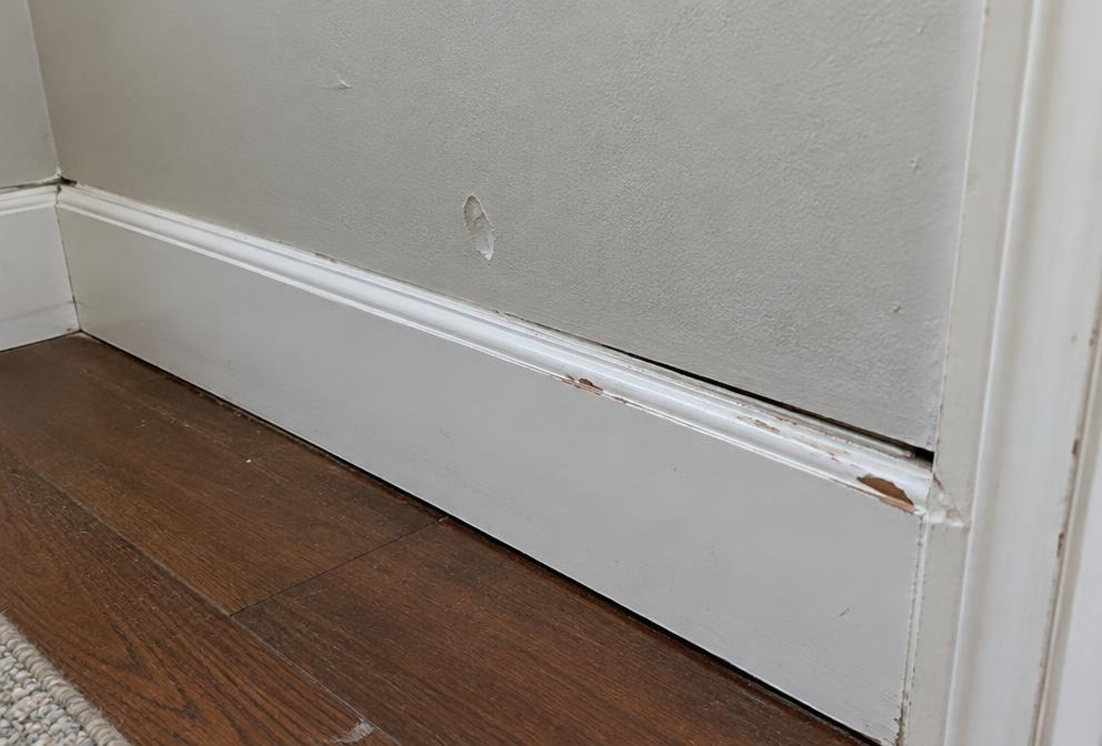 Trim & baseboards — Before